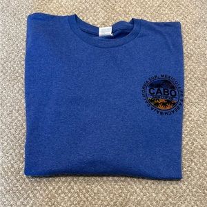 🌻Mens NWOT Cabo San Lucas Mexico graphic long sleeve tshirt blue size La…🌻